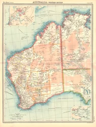Mapa de Australia - Sección Occidental