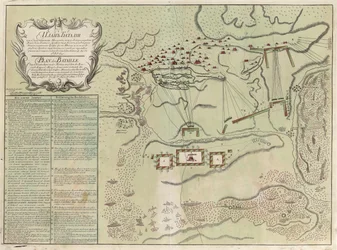 Mapa de la Batalla de Savuchny, 1739-1740