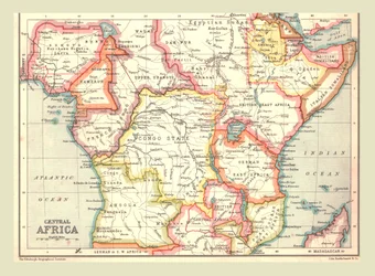Mapa de África Central, 1902