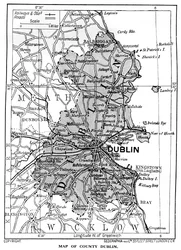 Mapa del Condado de Dublín, Irlanda, 1924-1926