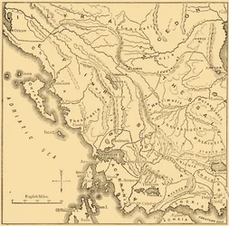 Mapa de Epiro y Grecia Occidental, 1890