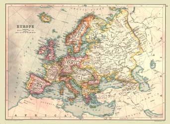 Mapa de Europa, 1902