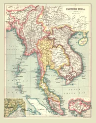 Mapa de la India Lejana, 1902