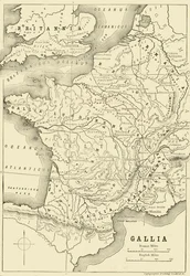 Mapa de la Galia y parte de Bretaña