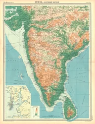 Mapa de India - Sección Sur