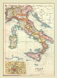Mapa de Italia, 1902