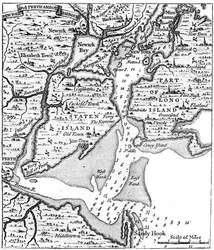 Mapa de Nueva York a mediados del siglo XVIII, c. 1880