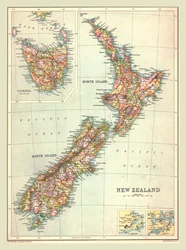 Mapa de Nueva Zelanda, 1902