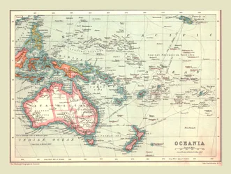 Mapa de Oceanía, 1902