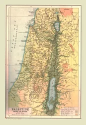 Mapa de Palestina, antigua y moderna, 1902