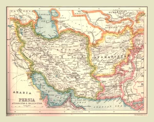 Mapa de Persia, 1902