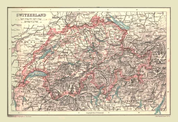 Mapa de Suiza, 1902