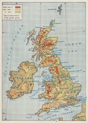 Mapa de las Islas Británicas, 1910
