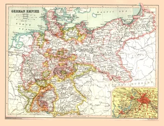 Mapa del Imperio Alemán, 1902