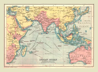 Mapa del Océano Índico