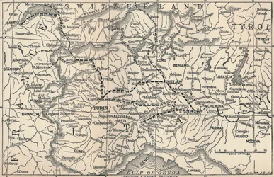 Mapa de la campaña de Marengo, 1800