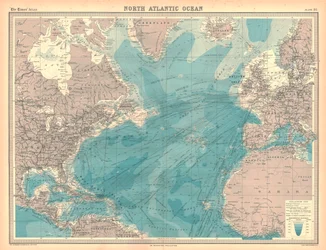 Mapa del océano Atlántico Norte