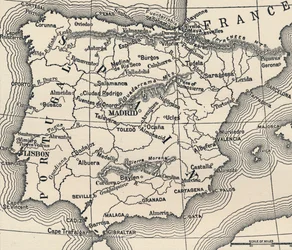 Mapa de la campaña española, c1807-1814