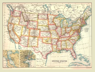 Mapa de los Estados Unidos, 1902