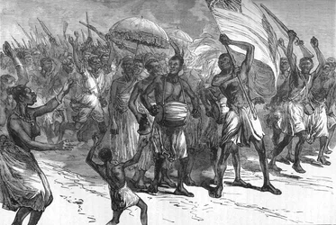Marcha de los guerreros Ashantee, c1880