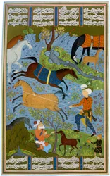 Yeguas y potros, Persia, siglo X 1938