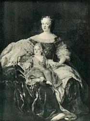 Maria Leszczynska y el Delfín, c1730, 1903