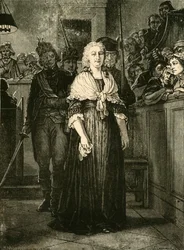 María Antonieta dejando el Tribunal Revolucionario