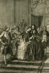 María Antonieta despidiéndose de su madre, 1770