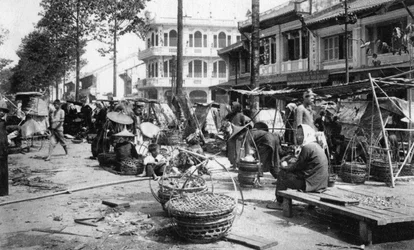 Mercado, Cholon, Saigón, Vietnam, siglo XX