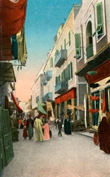 Calle del Mercado, Suez, Egipto, siglo XX