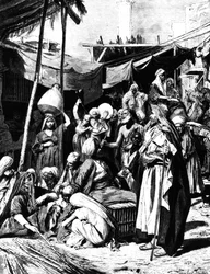 Mercado en Tantah, Egipto