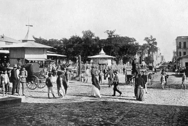 Plaza del mercado, Asunción, Paraguay, 1911