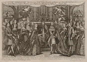 Matrimonio de Luis, Delfín de Francia con María Teresa Rafaela, Infanta de España en 1745 en Versalles