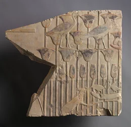 Escena de pantano con gato y pájaros, c. 667-647 a.C.
