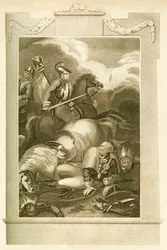 Mariscal Blucher en la Batalla de Ligny, 16 de junio de 1815