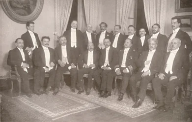 Mariscal Hermes da Fonseca con sus Secretarios de Estado y Asesores, 1914