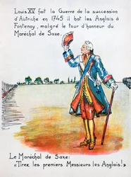 Mariscal Maurice de Saxe, Batalla de Fontenoy, 11 de mayo de 1745