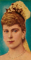 Mary de Teck en su boda con el Duque de York, 1893