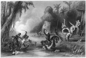 Masacre en los botes frente a Cawnpore, 1857, c1860