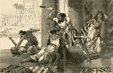 Masacre de los heveos por Simeón y Leví, 1890