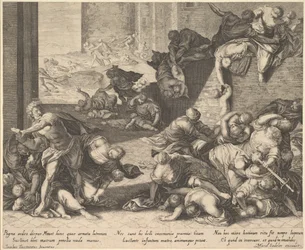 Masacre de los Inocentes, copia reducida y revertida después de Aegidius Sadeler, 1600-1629