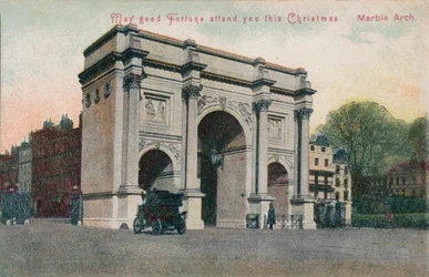 Que la buena fortuna te acompañe esta Navidad - Marble Arch, c1910