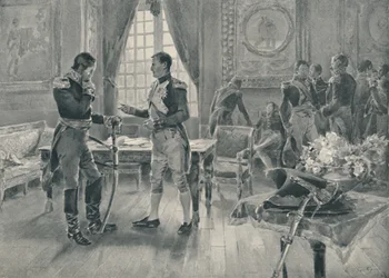 Encuentro de Napoleón y Tolstoi en París, 1807, 1896
