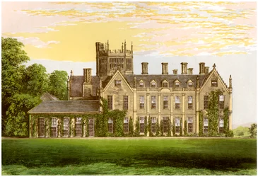 Melbury House, Dorset, hogar del Conde de Ilchester, c1880