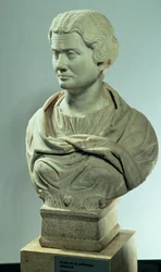 Melitene, sacerdotisa de la Madre de los Dioses, busto de mármol romano, consagrado en 162 d.C.