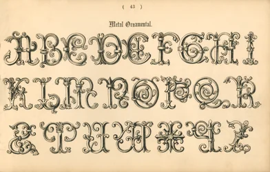 Ornamental de metal, 1862
