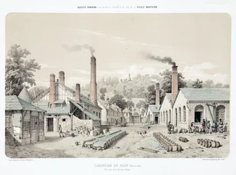 Metales, zinc, laminadores de zinc en Bray, Francia