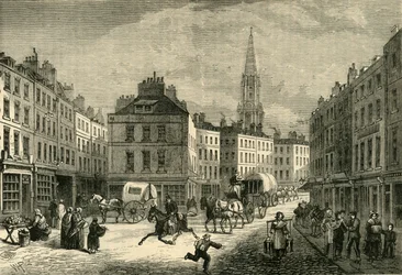Middle Row, St. Giles, alrededor de 1838, 1881