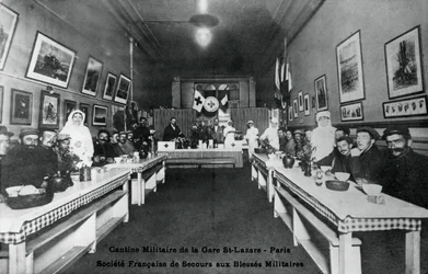 Cantina militar, Gare St Lazare, París, Primera Guerra Mundial, 1914-1918