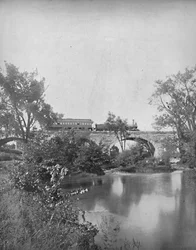 Puente Mill Creek, Ferrocarril de Pensilvania, c1897